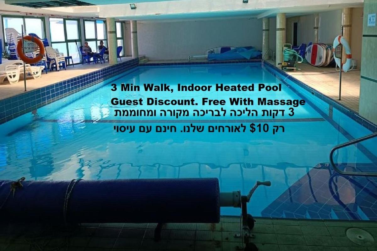 Beach Suite Israel- Private Jacuzzi, Beach View, Gym, Low Fee For Off-Site Indoor Pool & Spa ביץ סוייט ישראל- ג'קוזי פרטי עם נוף ים, אפשרות לבריכה מקורה וספא בתשלום ממש מוזל Ashkelon Exterior photo
